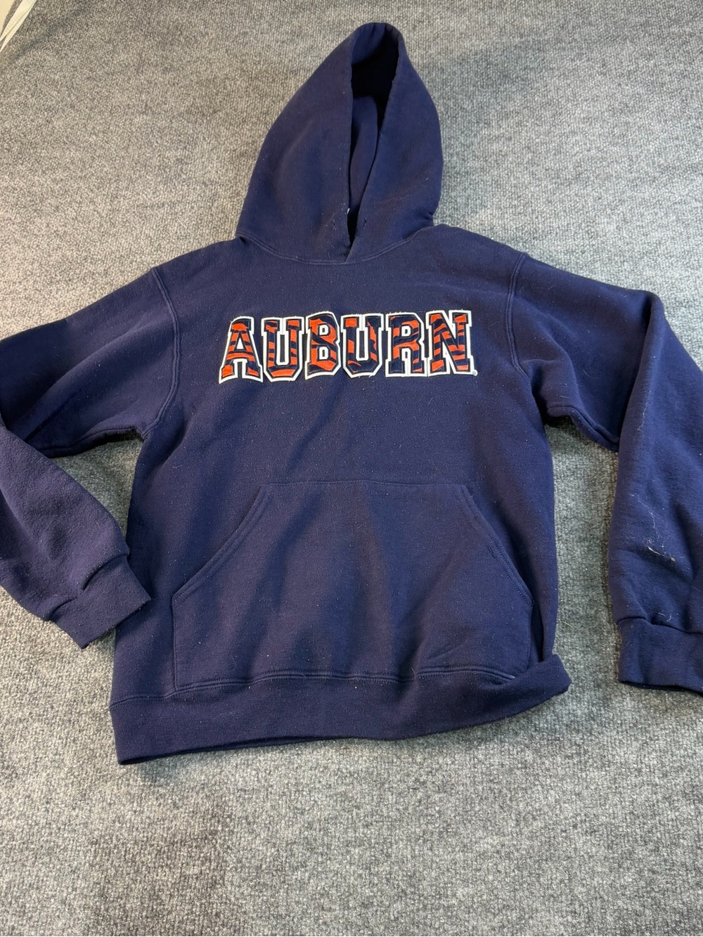 Auburn Tigers Russell Athletic Hoodie S Navy Tiger Stripe 🐯